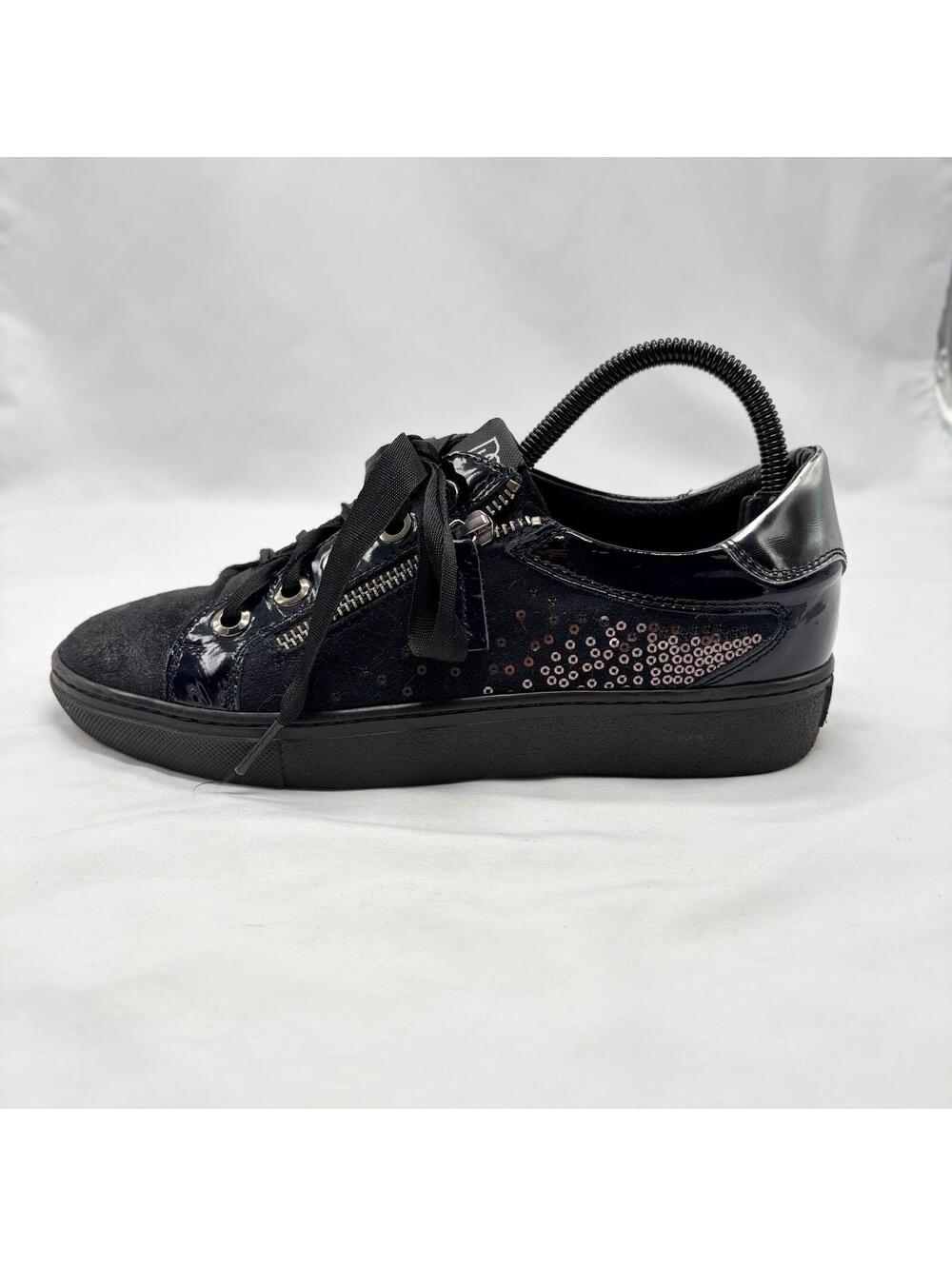 DLSport Made In Italy Black Sparkly Casual Shoes Size 38 (7.5/8)